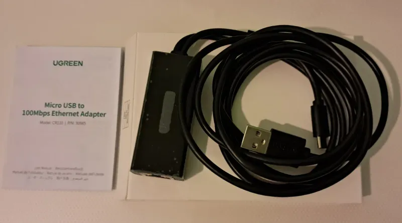 Adaptador Ethernet Micro USB UGREEN 100Mbps afbeelding 2