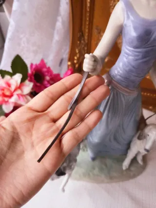 Figura grande Lladro original Dama con Perros Vint