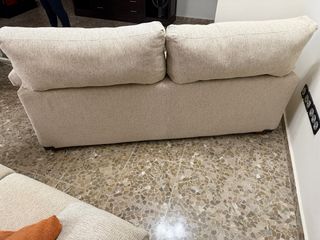 Sofá 3 plazas extensible beige