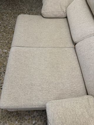 Sofá 3 plazas extensible beige