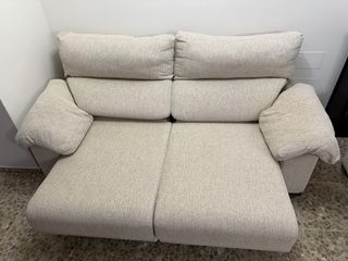 Sofá 3 plazas extensible beige