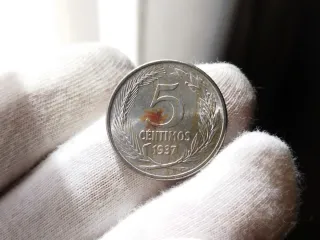 Moneda 5 céntimos 1937 República española
