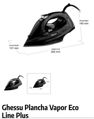 Plancha de vapor Ghessu negra