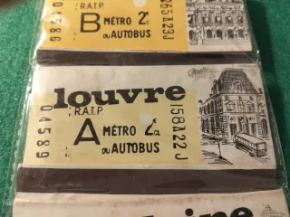 3 Cajas Cerillas RATP Paris: Opera, Louvre, Madele