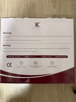 Manta Eléctrica calienta camas REDKEY 150x80cm