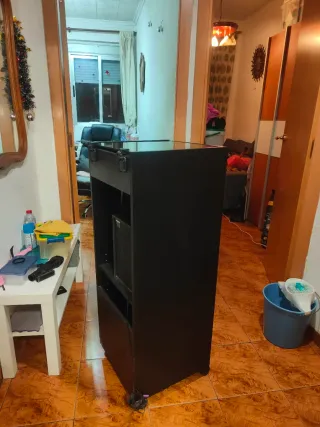 Mueble Tocadiscos Negro