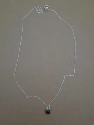 Colgante piedra negra, Plata Ley 925