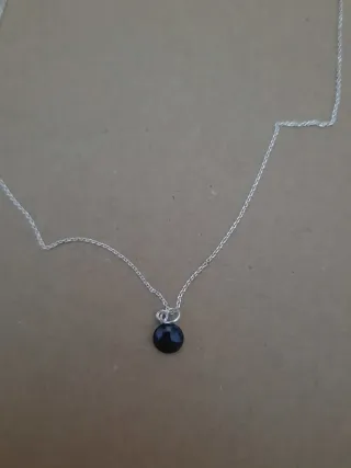 Colgante piedra negra, Plata Ley 925