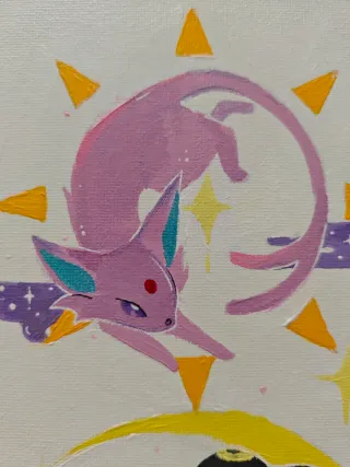 Cuadro Acrílico Espeon y Umbreon Pokémon