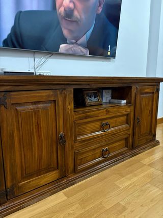 Mueble TV madera rústico