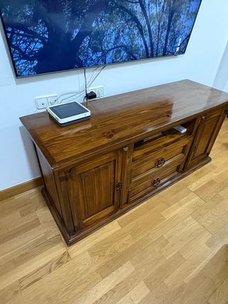 Mueble TV madera rústico