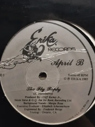 Vinilo Rap April B - The Fly Reply 12" 1985