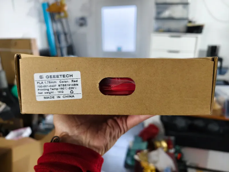 Filamento PLA 1.75mm GEEETECH Rojo 1KG