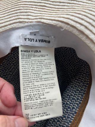 Sombrero Bimba y Lola beige y azul