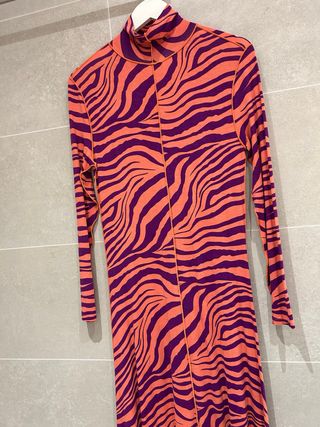 Vestido Scalpers rayas naranja y morado