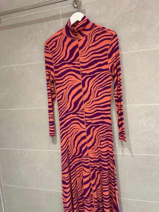 Vestido Scalpers rayas naranja y morado