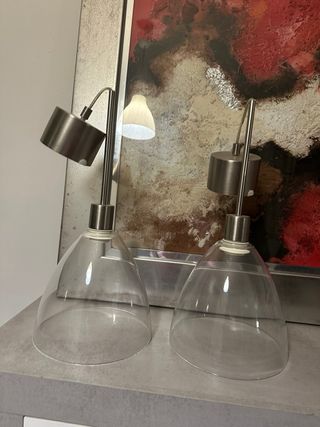 Lámpara de techo colgante cristal y metal