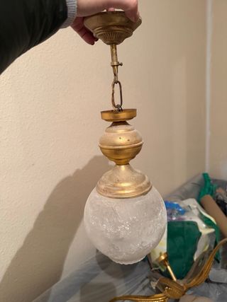 Lámpara colgante vintage dorada