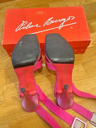 Sandalias Pilar Burgos Talla 40 Fucsia