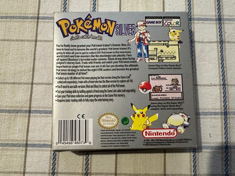 Juego Pokémon Silver para Game Boy Color completo USA afbeelding 7