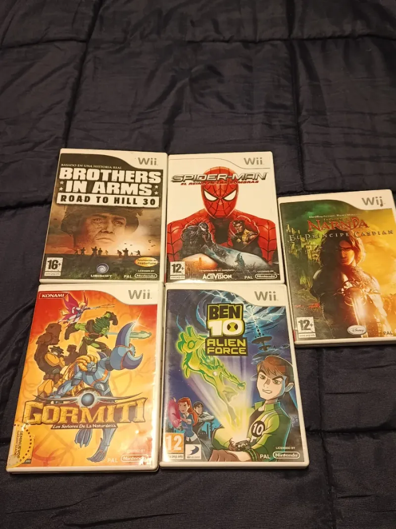 Lote 5 Juegos Wii: Spider-Man, Narnia, Gormiti, Be