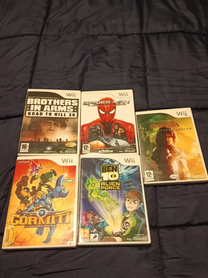 Lote 5 Juegos Wii: Spider-Man, Narnia, Gormiti, Be afbeelding 2