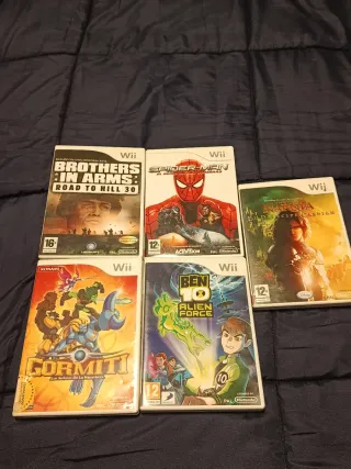 Lote 5 Juegos Wii: Spider-Man, Narnia, Gormiti, Be