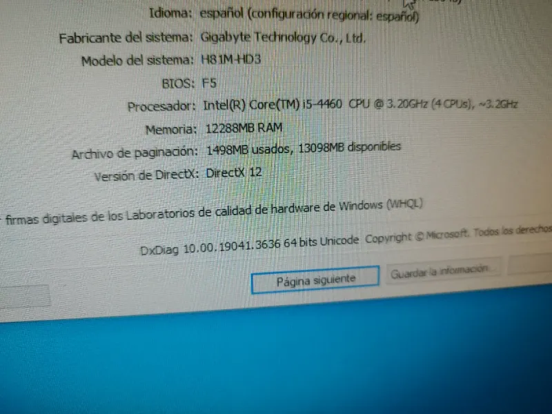 I5 4460 + 12 GB RAM + PLACA BASE GIGABYTE afbeelding 6