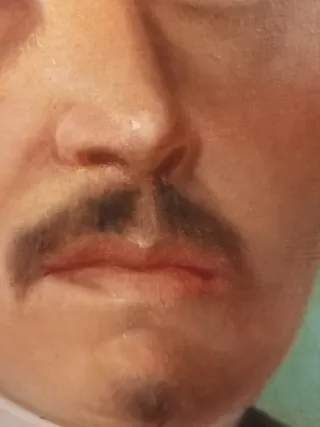 Antico Ritratto Uomo olio su tela firmato