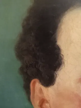 Antico Ritratto Uomo olio su tela firmato