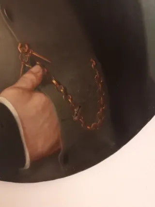 Antico Ritratto Uomo olio su tela firmato