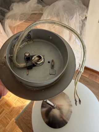 Lámpara Vintage Bola Metal y Cristal