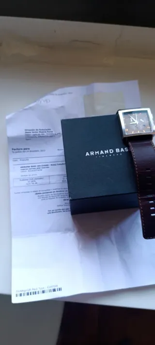 Reloj Armand Basi Cuadrado Marrón y Plateado