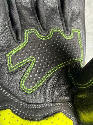 Guantes Moto Cuero CE Racerules Negro/Verde