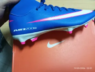 Zapatillas Futbol Nike Air Zoom Azul/Rosa