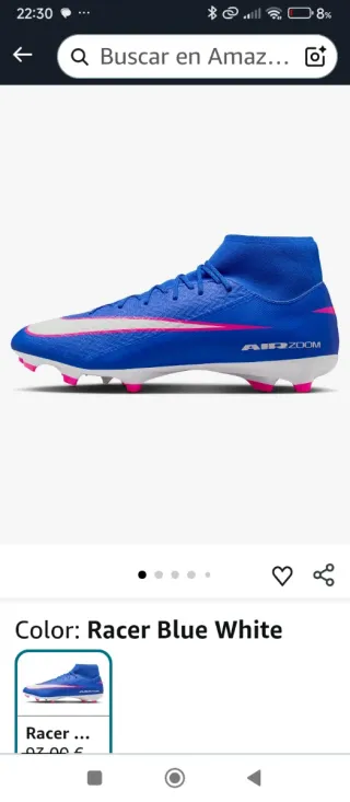 Zapatillas Futbol Nike Air Zoom Azul/Rosa