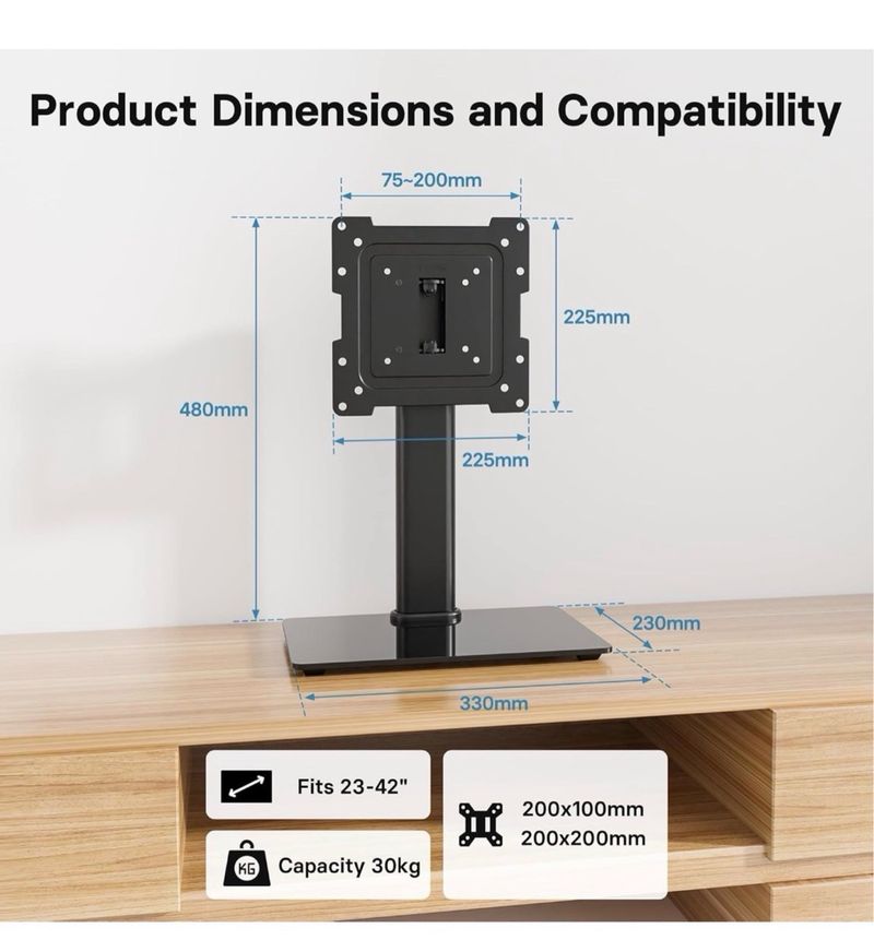 Soporte de TV/Monitor de mesa BONTEC afbeelding 5