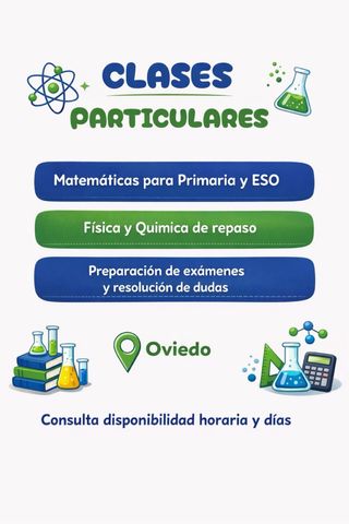 Clases particulares de mates, física y química