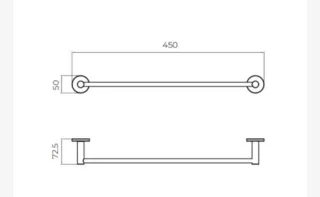 Toallero de metal dorado cepillado marca IMEX