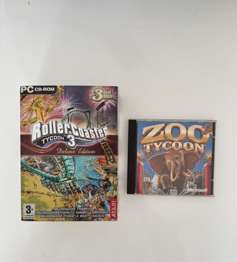 Lote 2 Juegos PC: RollerCoaster Tycoon 3 y Zoo Tyc