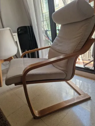 Sillón Poäng Ikea Beige y Madera
