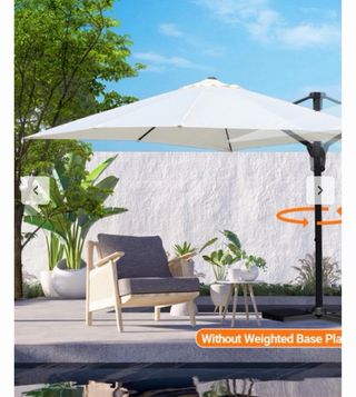 Sombrilla/Parasol Jardín Beige y Negro