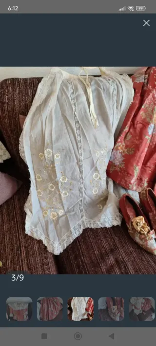 Traje de Fallera coral y Dorado