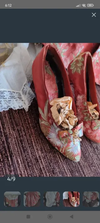 Traje de Fallera coral y Dorado