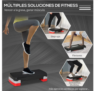 Stepper Fitness Aeróbic Negro/Rojo