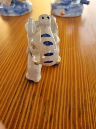 Pareja Figuras Chinas Antiguas Porcelana