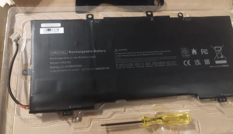 Batería HP VR03XL Recargable Li-ion 45Wh