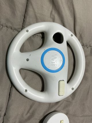Lote Mandos Wii: Volante, Nunchuk, Mando y microfo