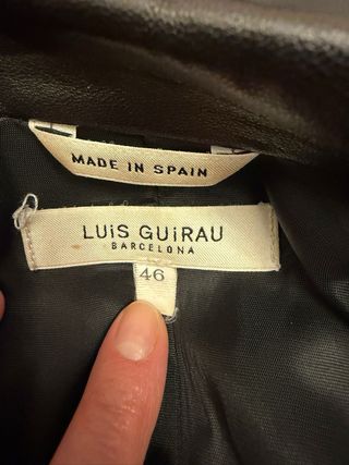 Chaqueta Piel LUIS GUIRAU Negra Talla 46
