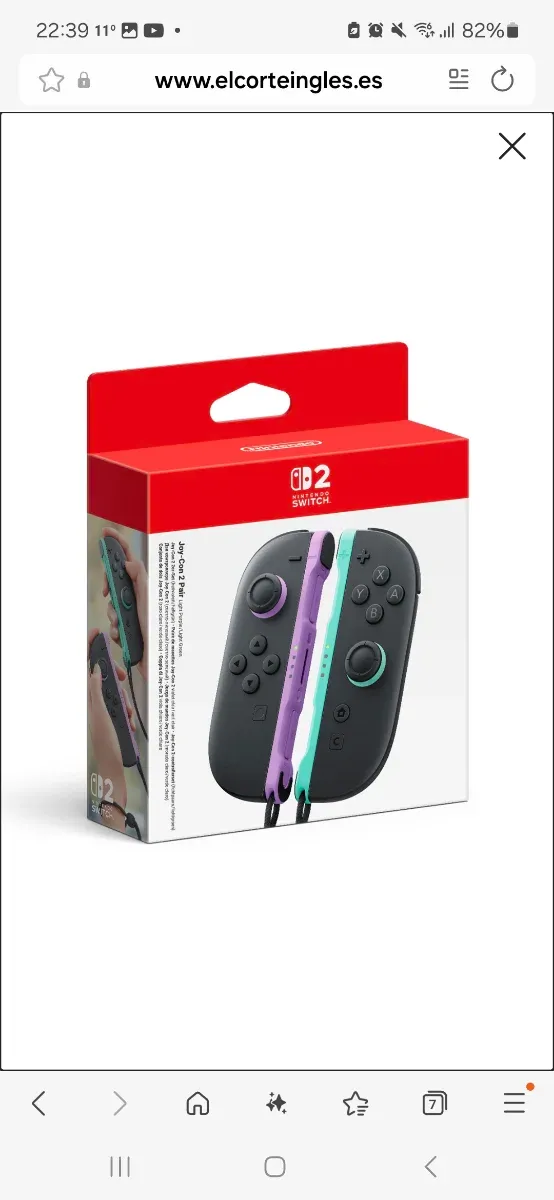 Joy-Con Nintendo Switch (Verde/Morado) Precintado